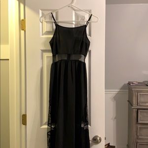 GB black lace maxi dress